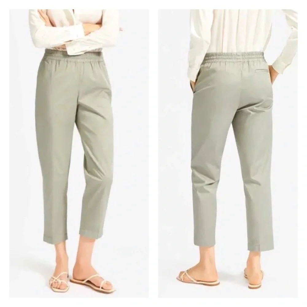 Everlane The Easy Chino Cotton Pull On Pant Light Sage Gray 6 Spring Casual‎